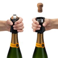 Champop champagneåbner, sort