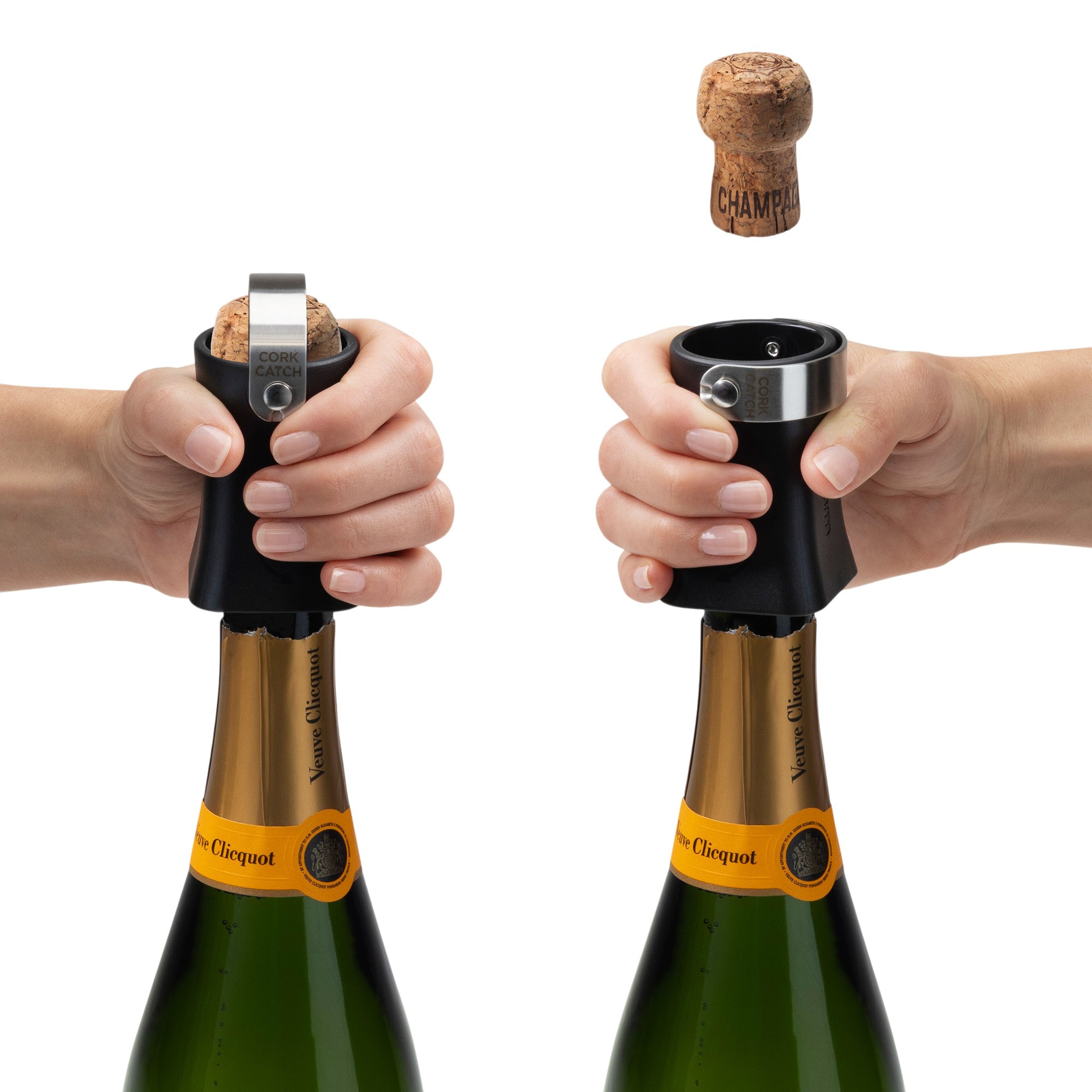 Champop champagneåbner, sort