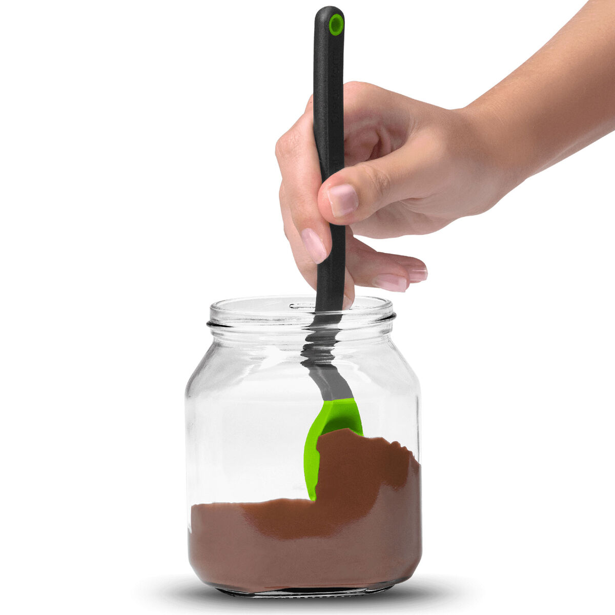 Mini Supoon skeformet dejskraber, sort/grøn