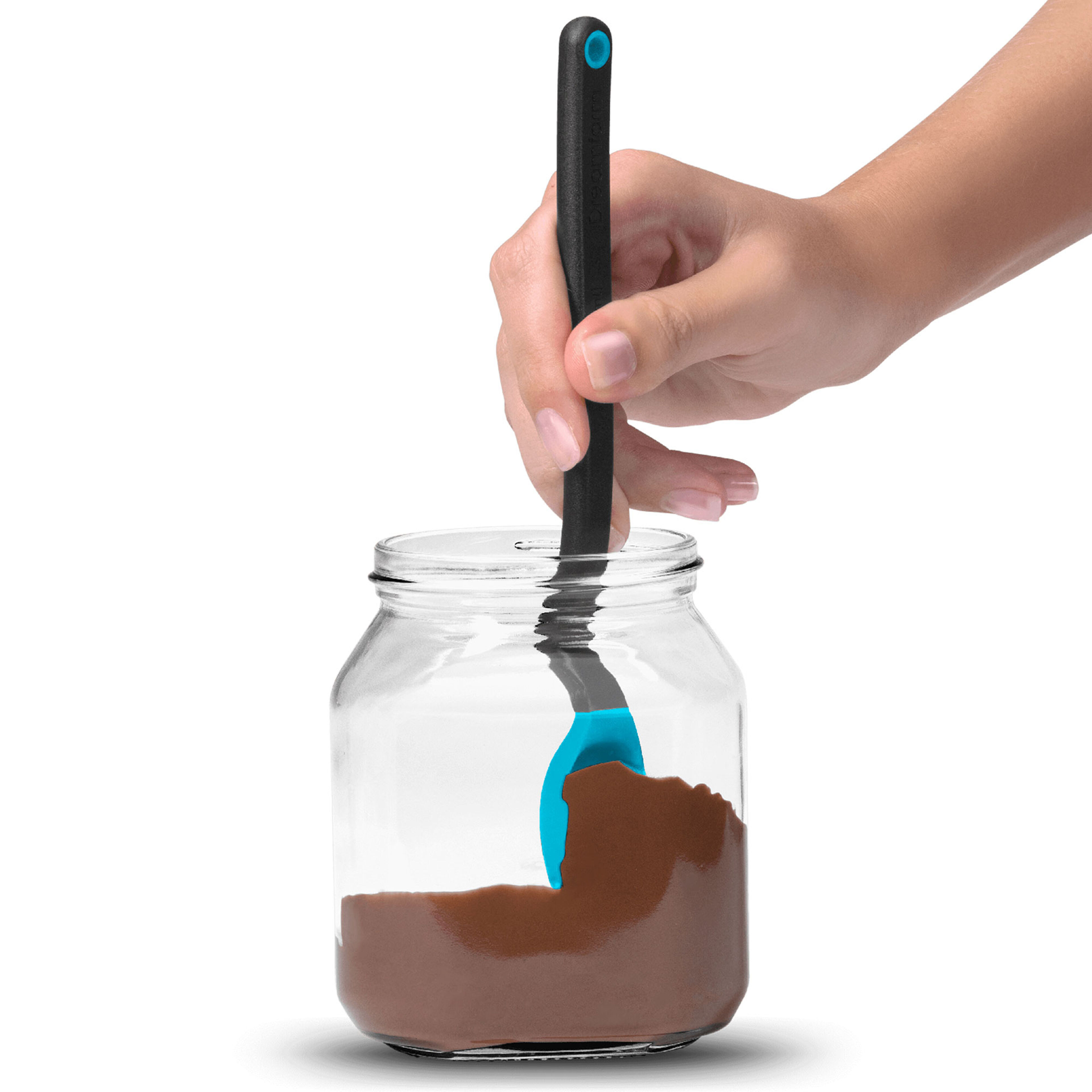 Mini Supoon skeformet dejskraber, sort/blå
