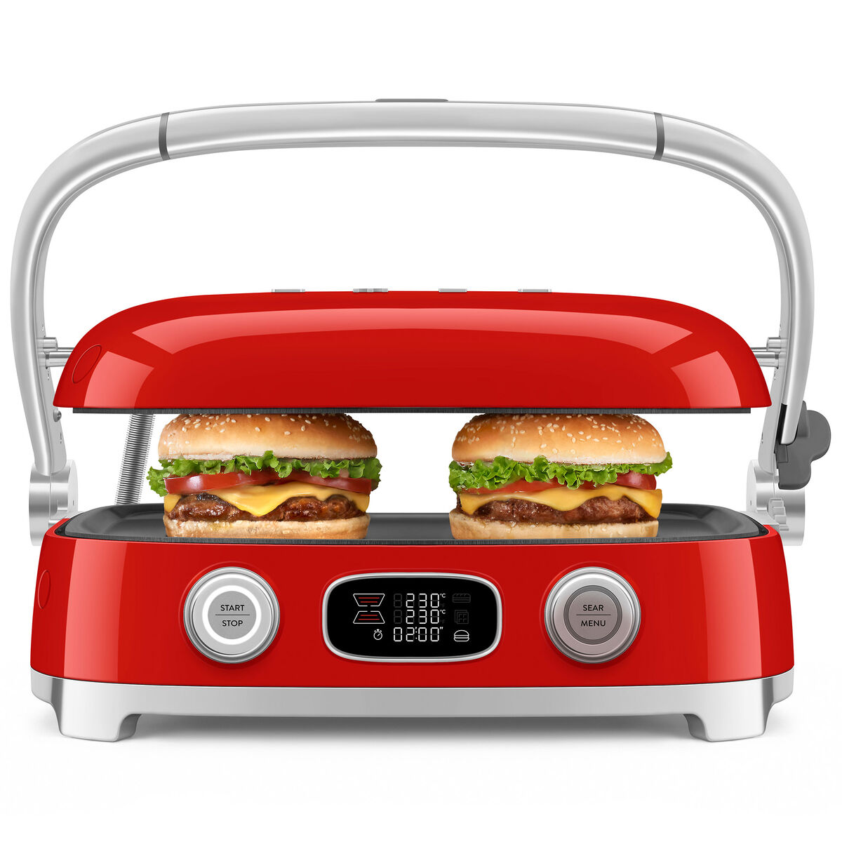 MGF01RDEU bordsgrill, röd