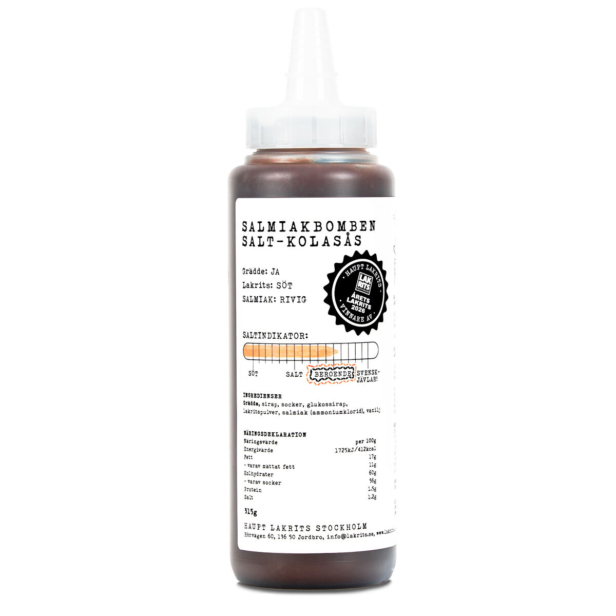 Salmiakbomben salt karamellsaus, 315 gram