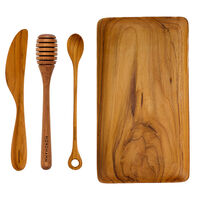 Frukostset 4 delar, teak
