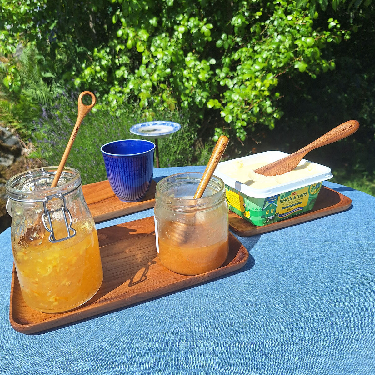 Frukostset 4 delar, teak