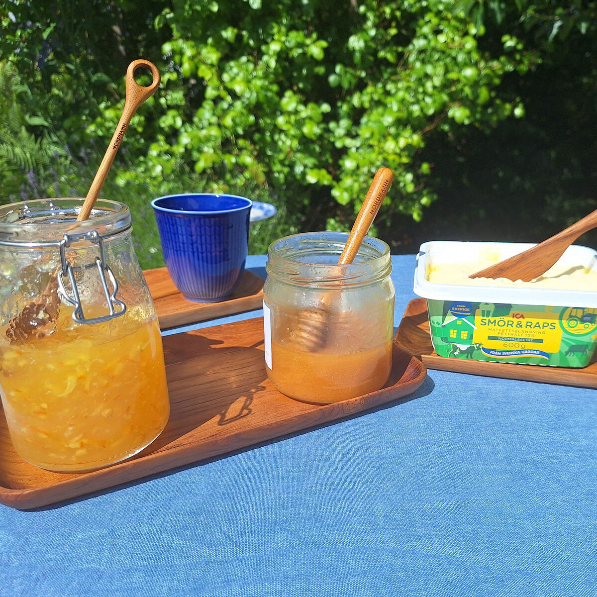Frukostset 4 delar, teak