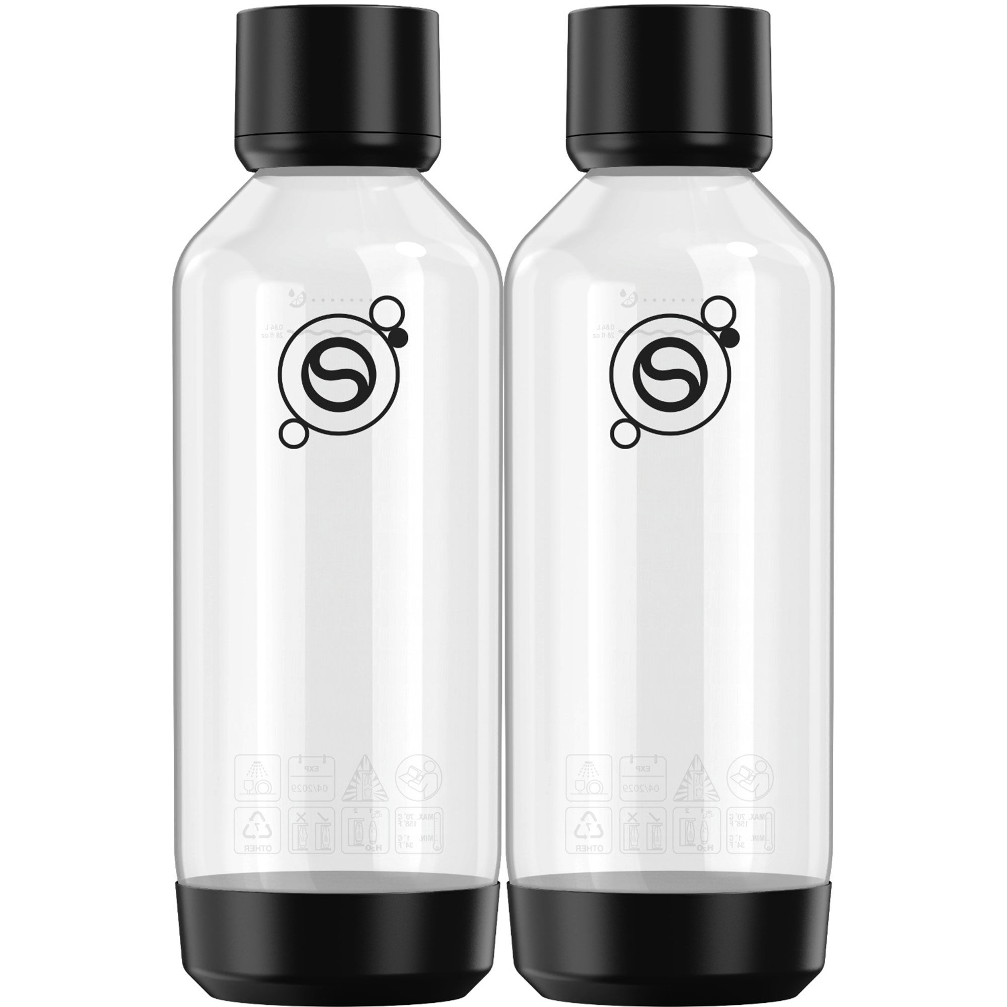 Sodastream Fizz & Refresh flaske 2 Ã 1 liter, sort