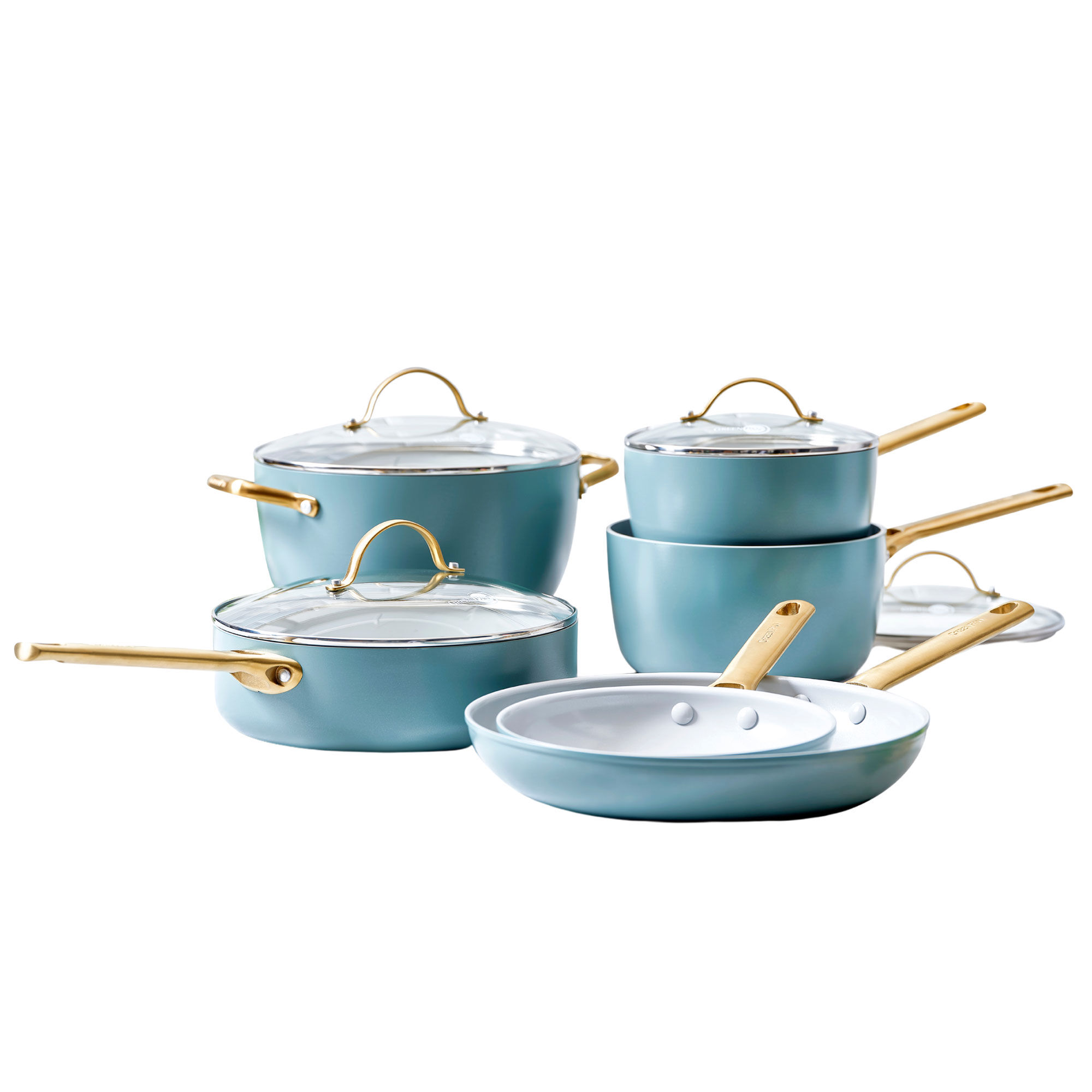 Greenpan Padova gryt- och pannset 6 delar, smokey blue