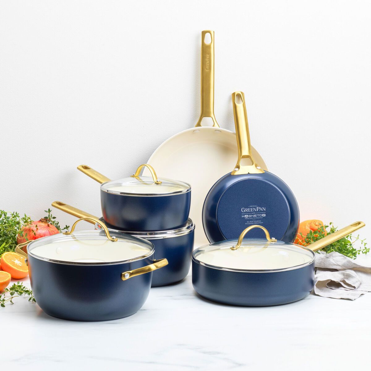 Padova stekpanneset 20 + 26 cm, oxford blue