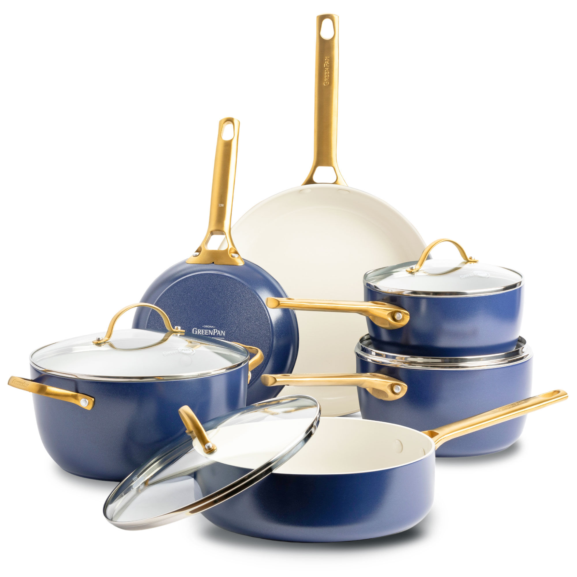 Greenpan Padova gryt- och pannset 6 delar, oxford blue