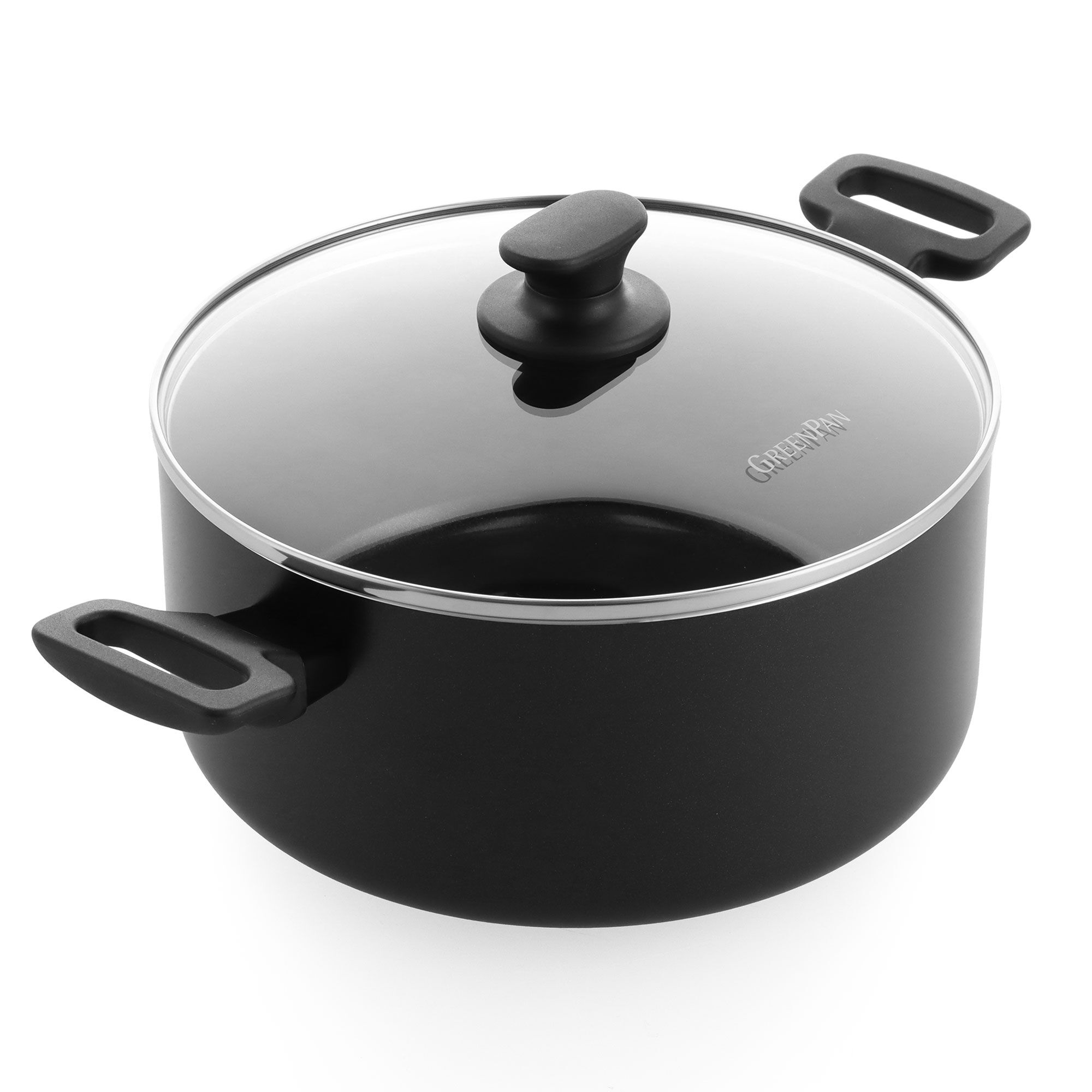 Greenpan Essence gryta 24 cm med lock, svart