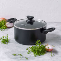 Essence gryta 24 cm med lock, svart