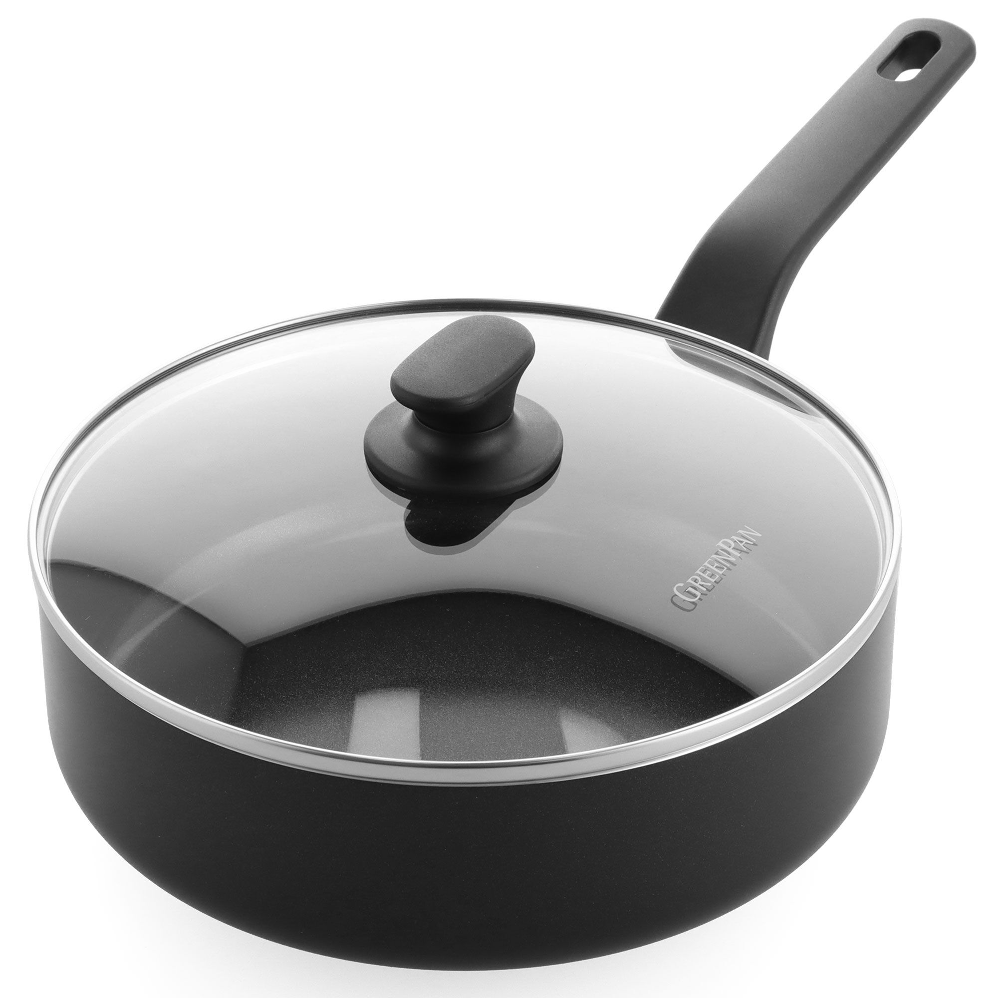 Greenpan Essence stegepande med låg 24 cm, sort