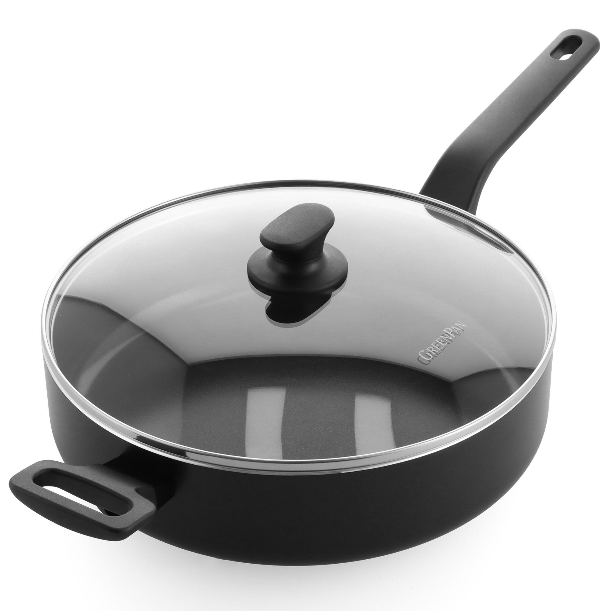 Greenpan Essence stekpanna med lock 28 cm, svart