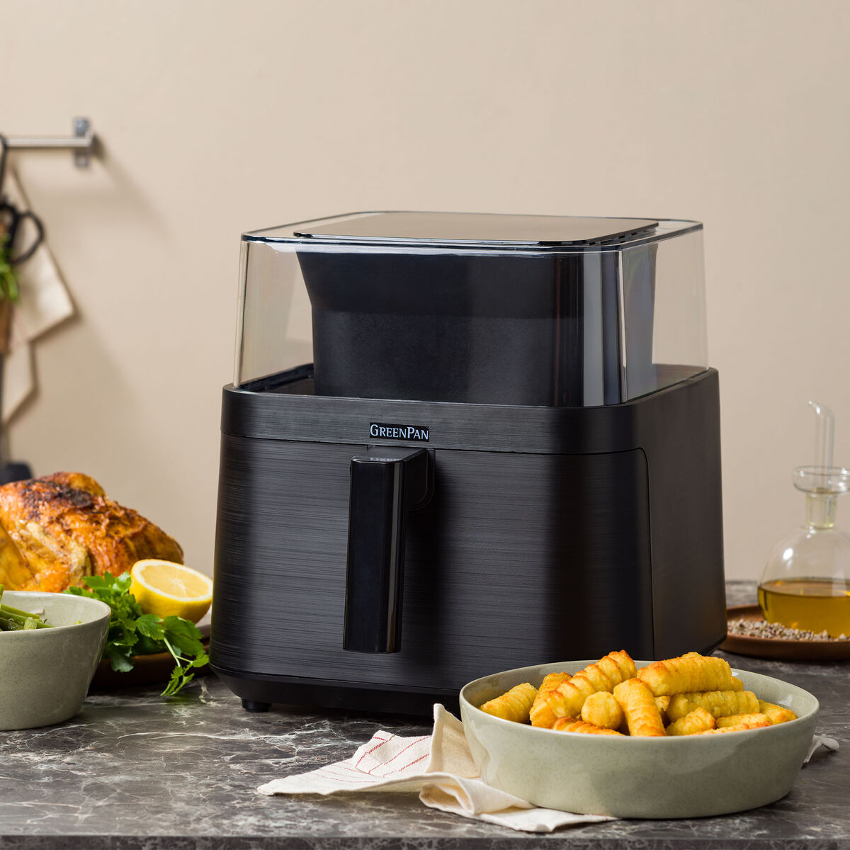 Vision airfryer 7 liter, svart