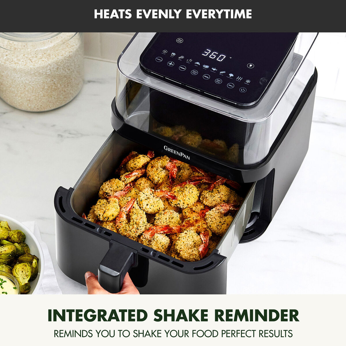 Vision airfryer 7 liter, svart