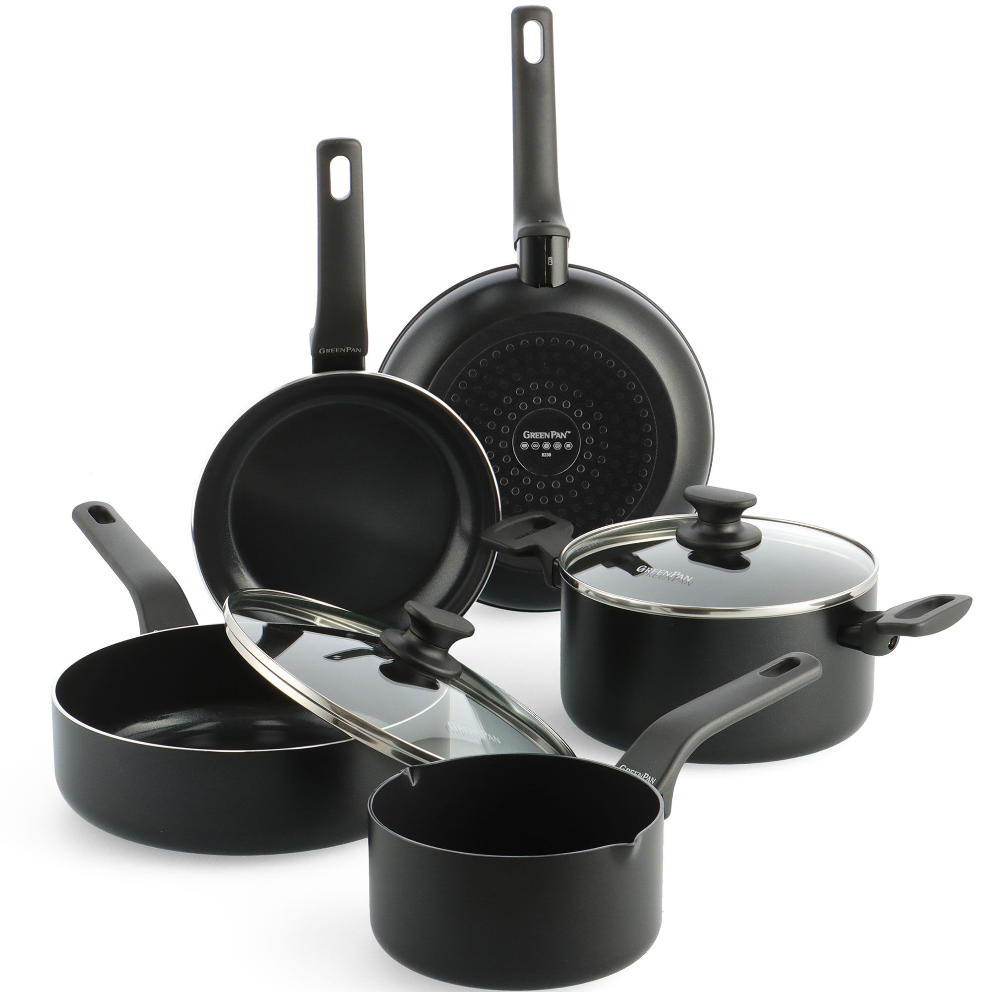 Greenpan Essence grydesæt 9 dele, sort