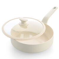 Essence Pro traktörpanna med lock 28 cm, cream
