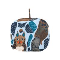 Pieni Kurre grydelap 25 × 22 cm, lyseblå/flerfarvet