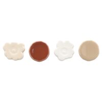 Unikko & Kivet spisepindestøtter, 4-pak, beige/kastanje/hvid/lysbrun