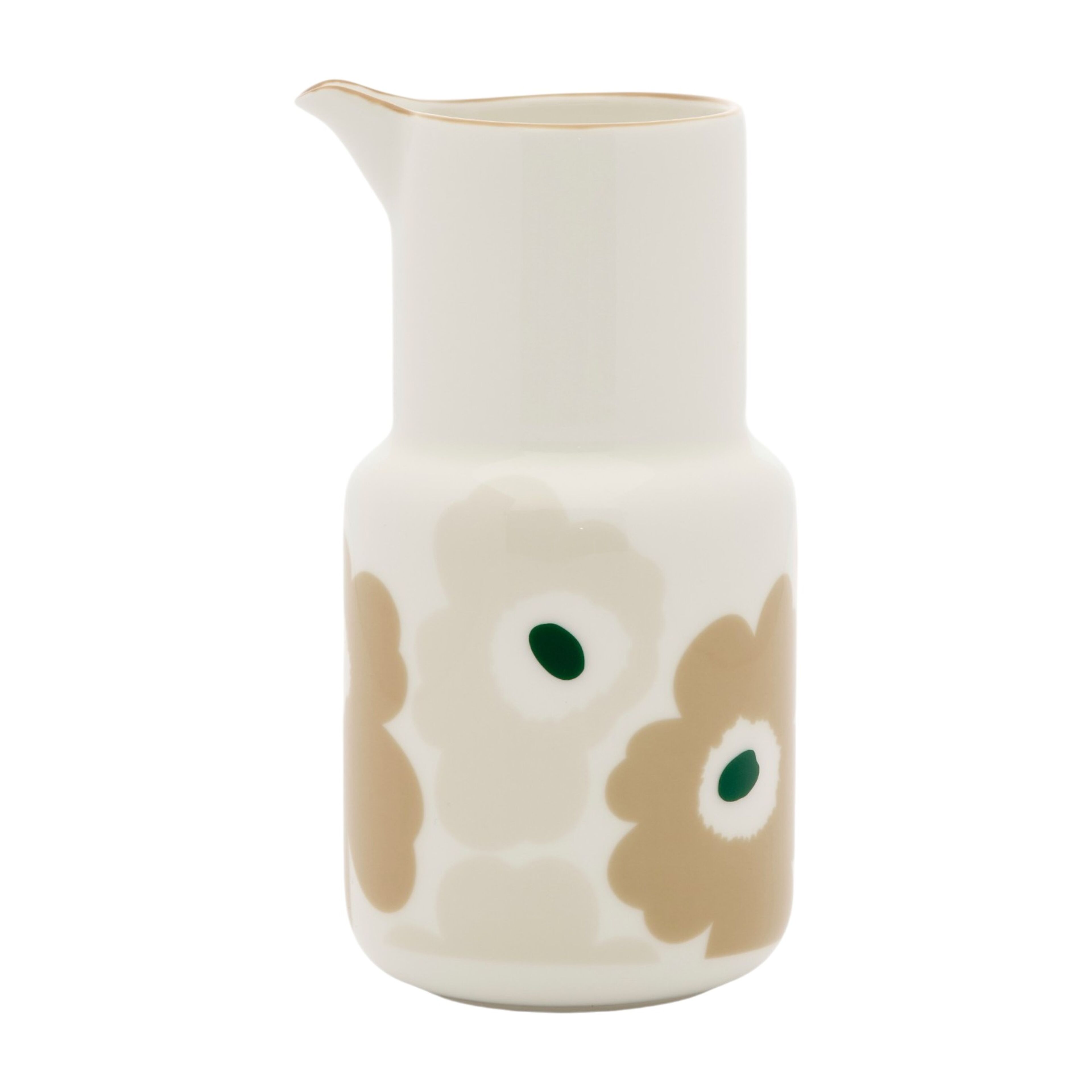 Oiva Unikko karaffel 0,65 l, hvid/sand/beige/mørkegrøn
