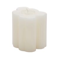 Unikko bloklys 9 cm, hvid