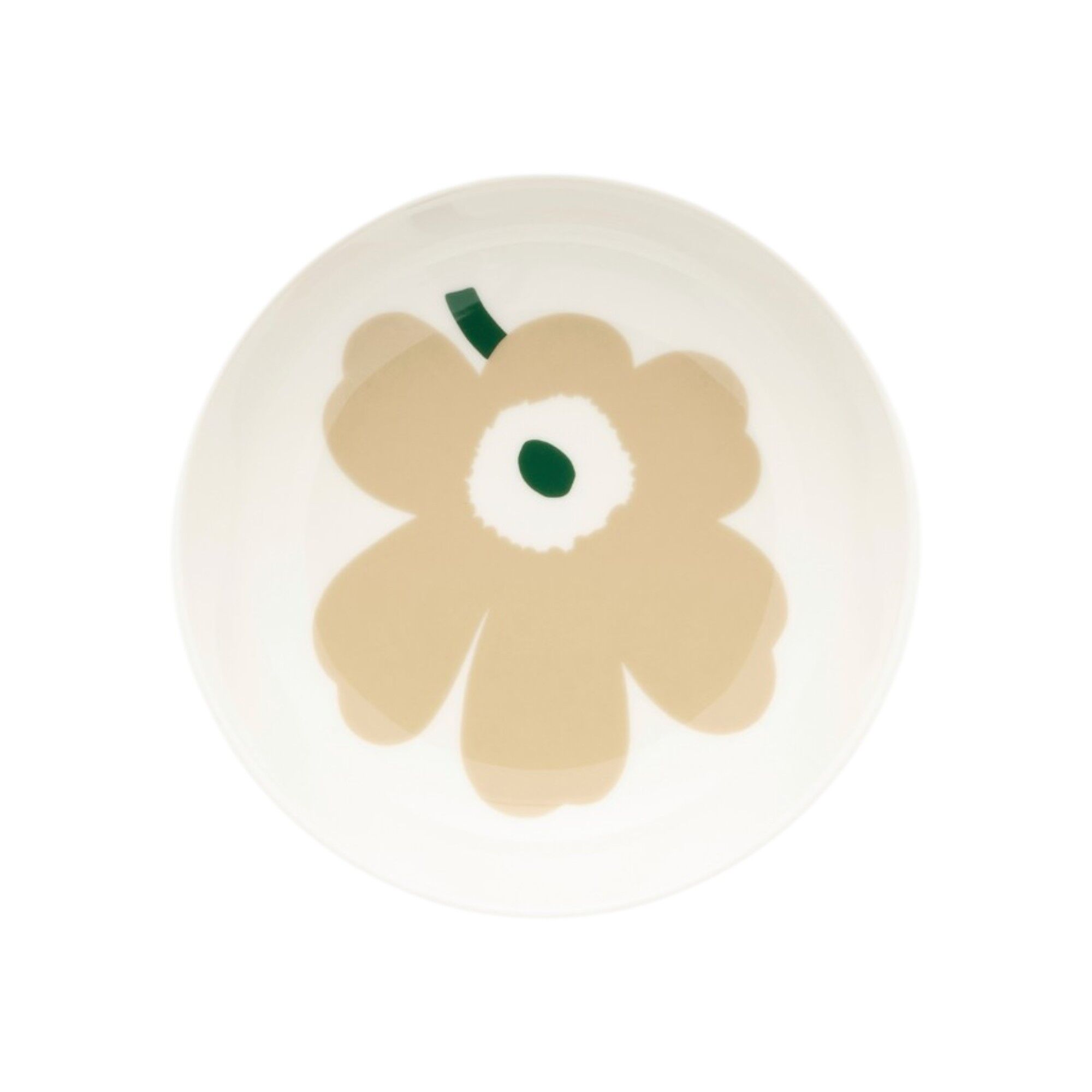 Marimekko Unikko sk&aring;l 13 cm, beige/hvid/sand/m&oslash;rkegr&oslash;n