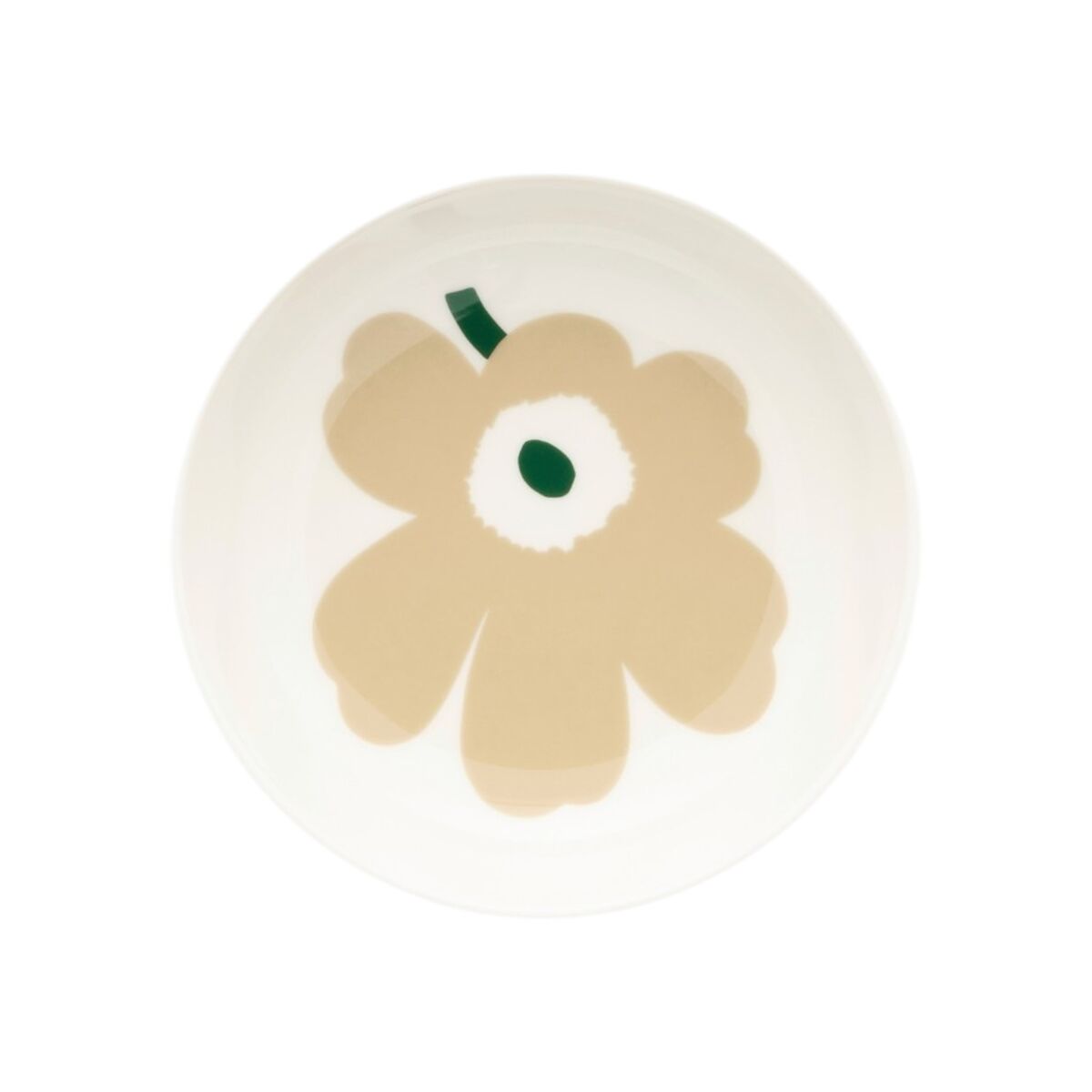 Unikko skål 13 cm, beige/hvid/sand/mørkegrøn