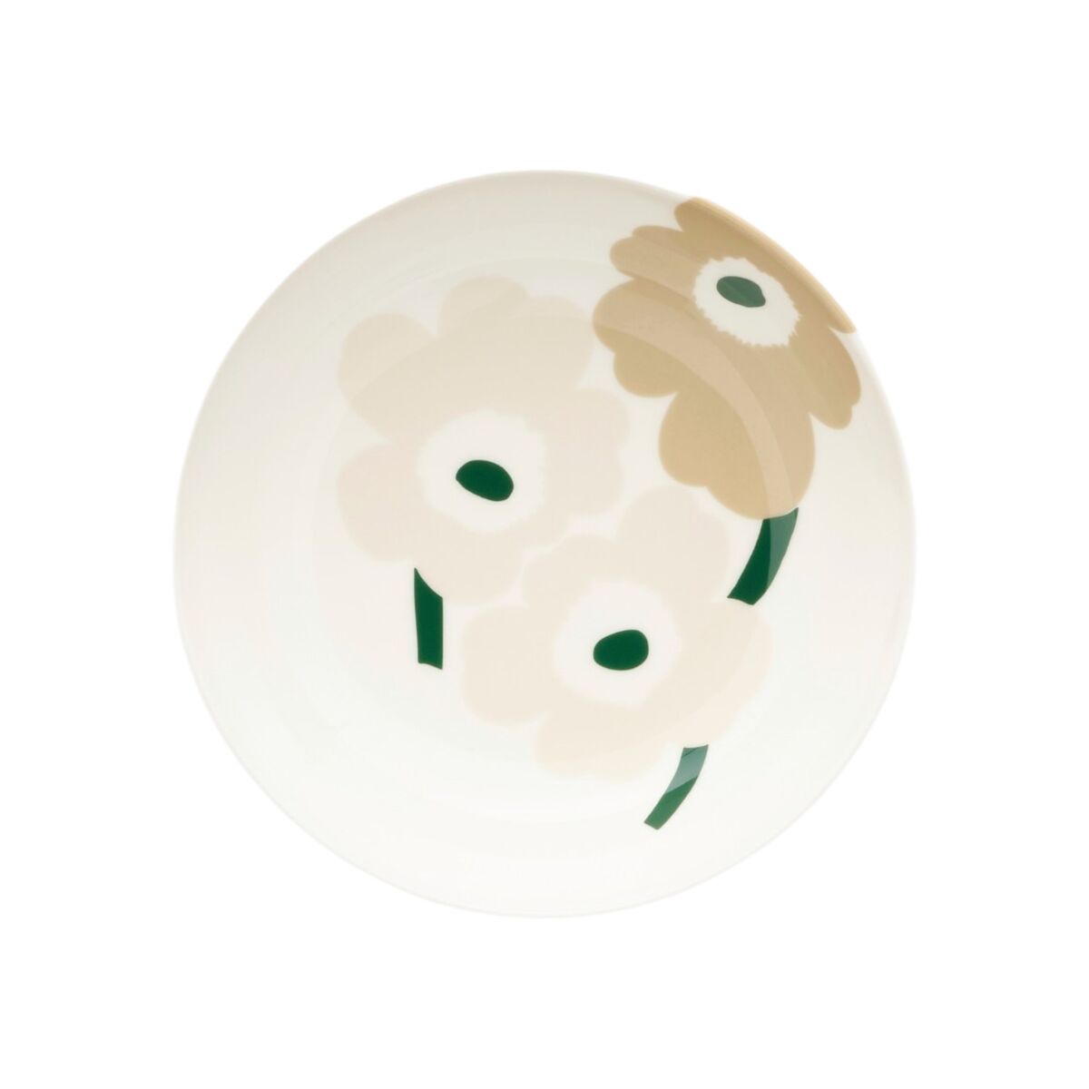 Unikko skål 16 cm, beige/hvid/sand/mørkegrøn