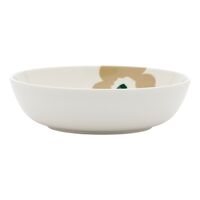Unikko skål 16 cm, beige/hvid/sand/mørkegrøn
