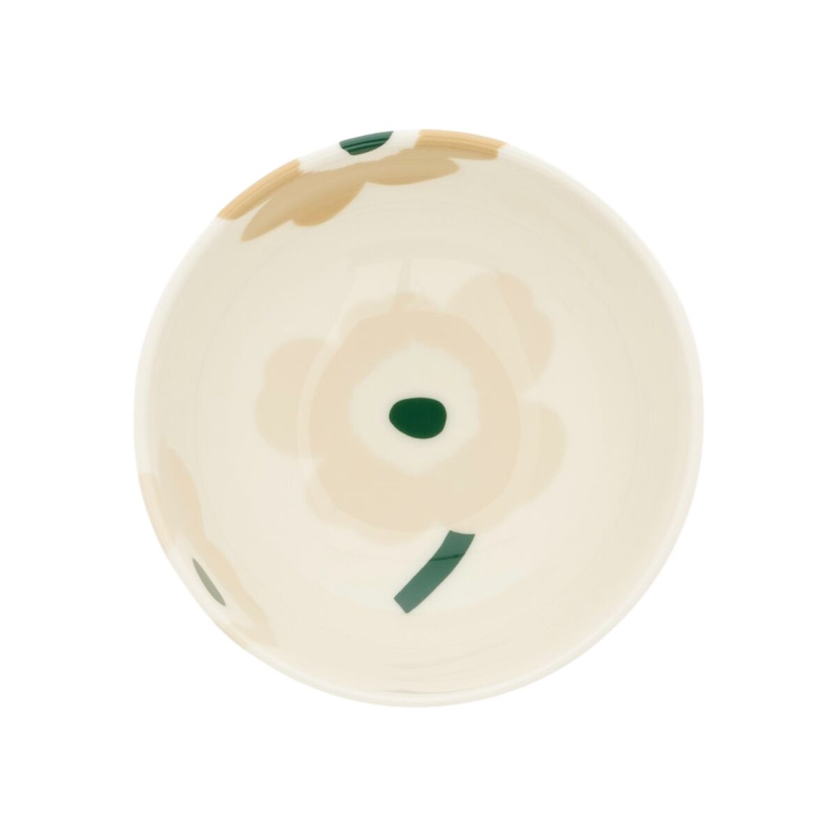 Oiva Unikko skål 3 dl, beige/hvid/lys sand/mørkegrøn
