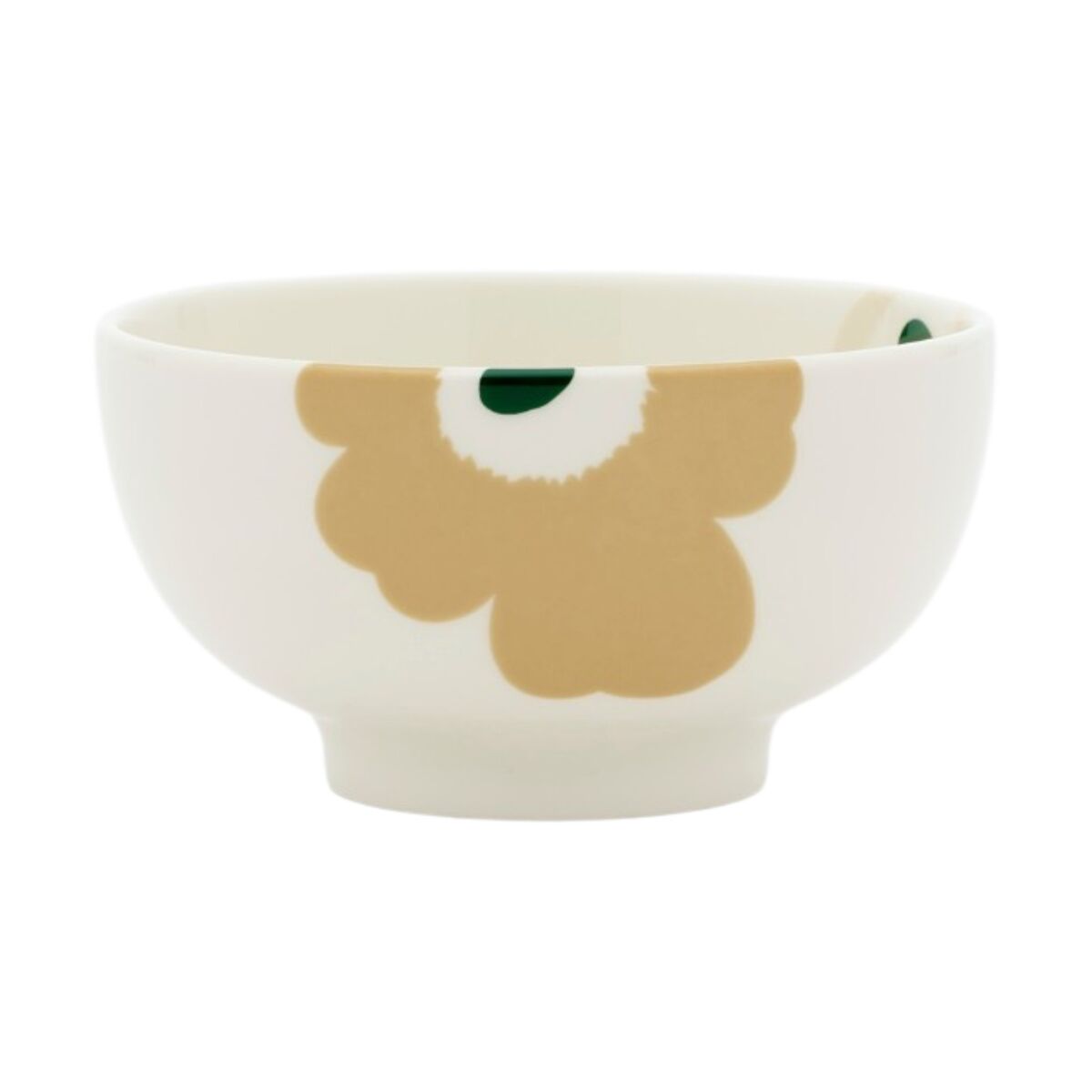 Oiva Unikko skål 3 dl, beige/hvid/lys sand/mørkegrøn