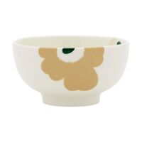 Oiva Unikko skål 3 dl, beige/hvid/lys sand/mørkegrøn