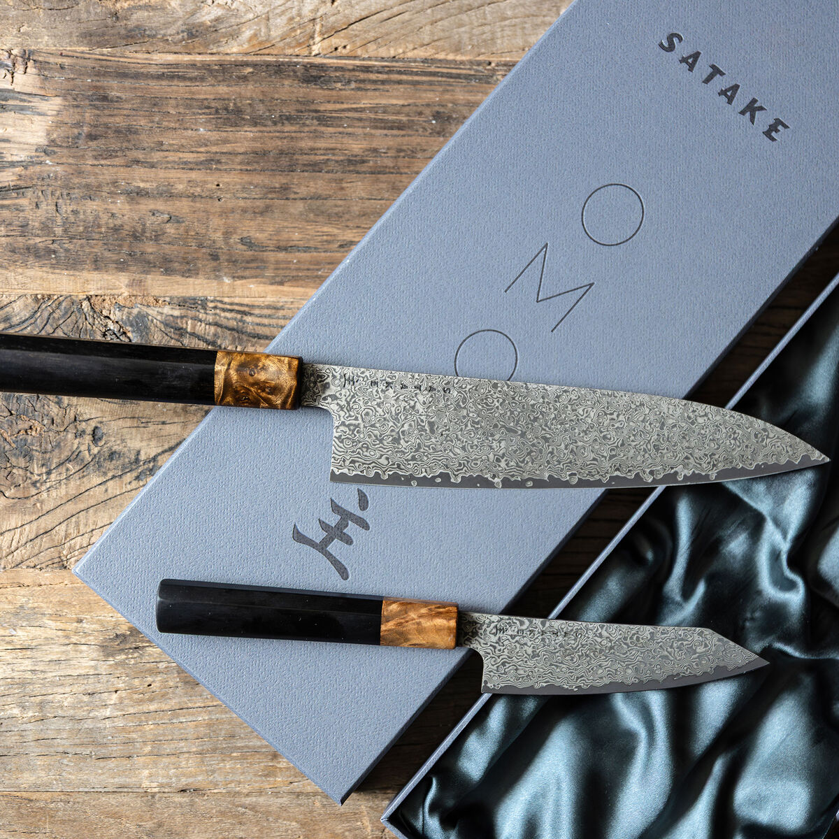  OMO bunka petty skalkniv 12 cm + kockkniv 21 cm