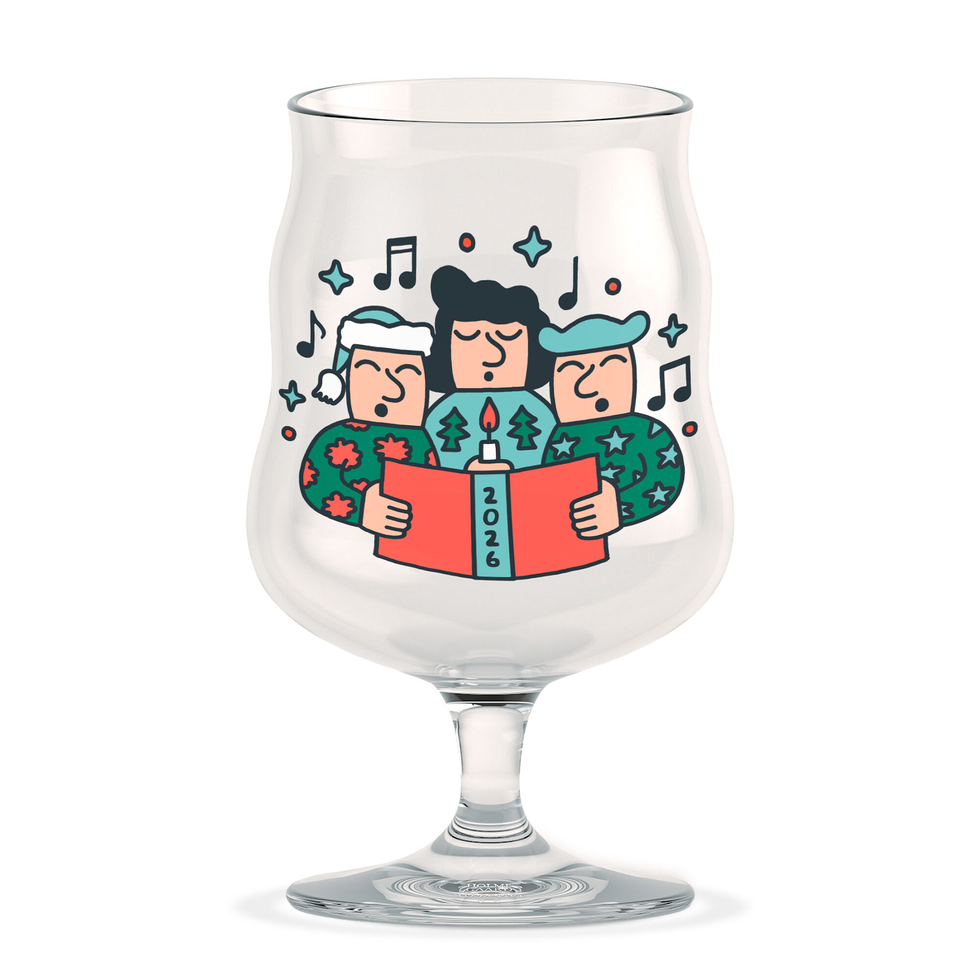 Holmegaard Mikkeller Universel &oslash;lglas 2026 40 cl klar med dekoration