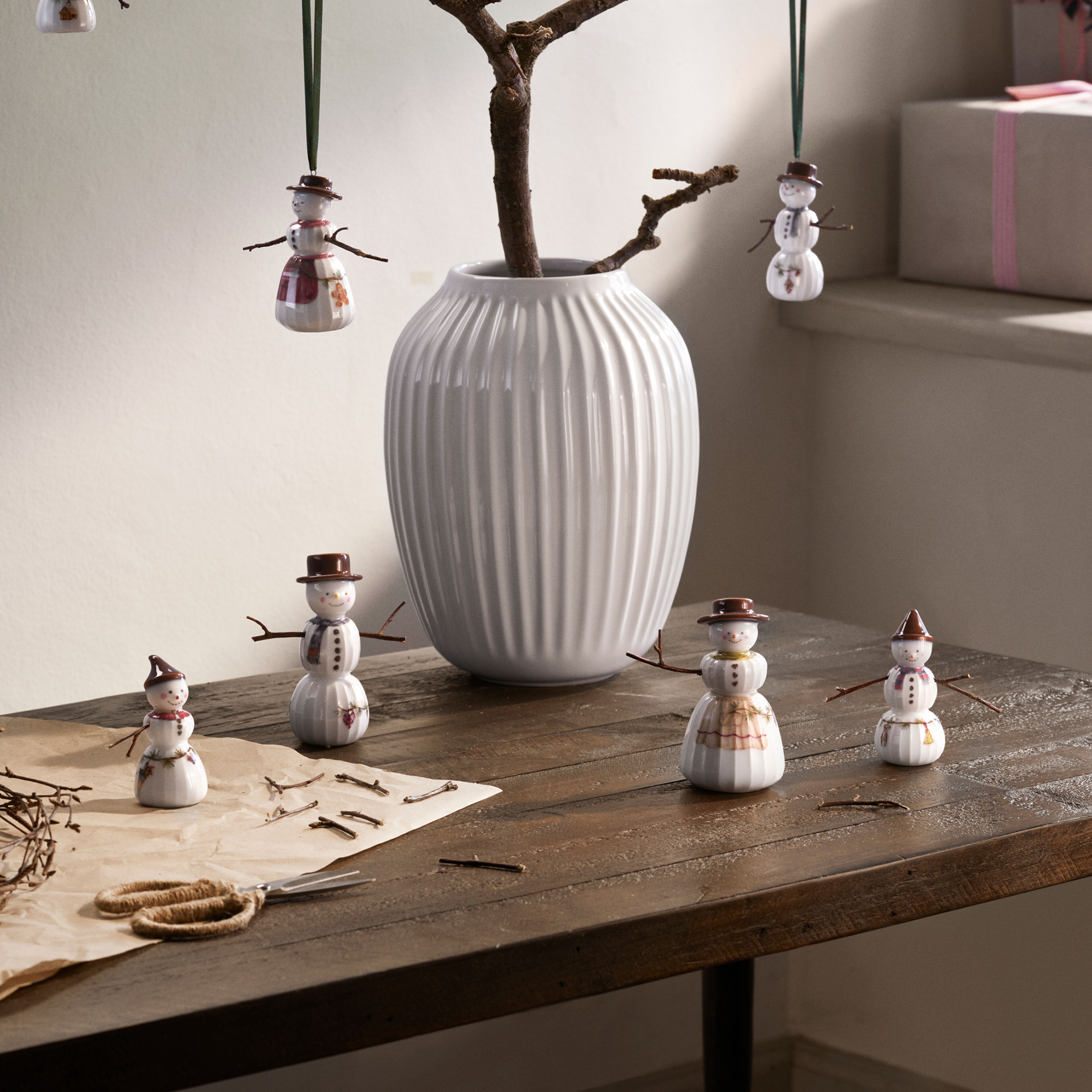 Hammershøi Christmas julhänge snögumma 9 cm