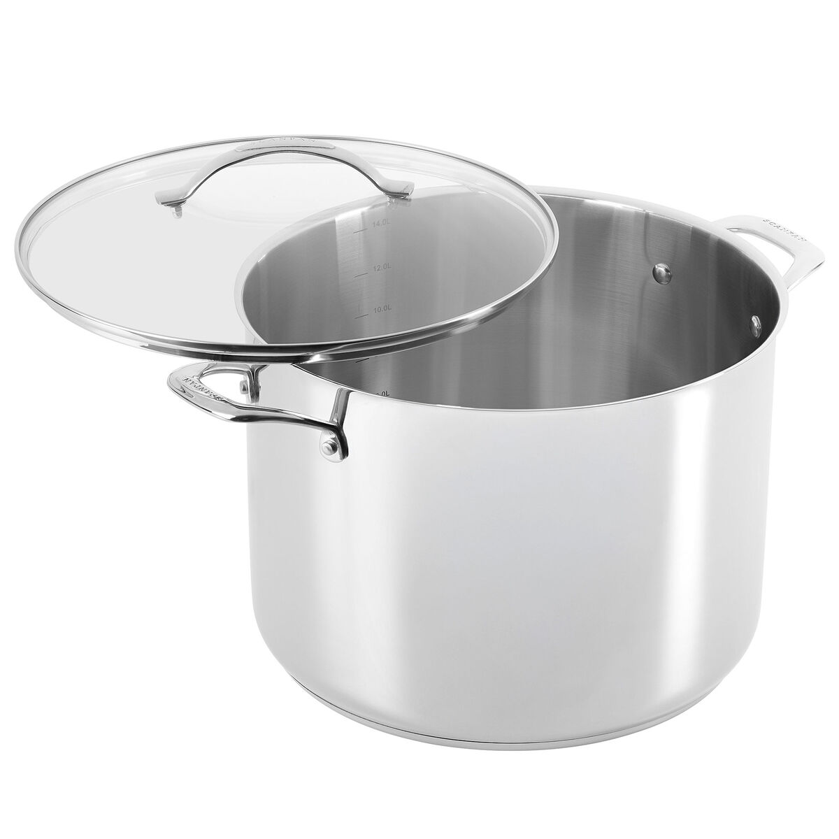 Gryta med lock 15 liter, rostfritt stål