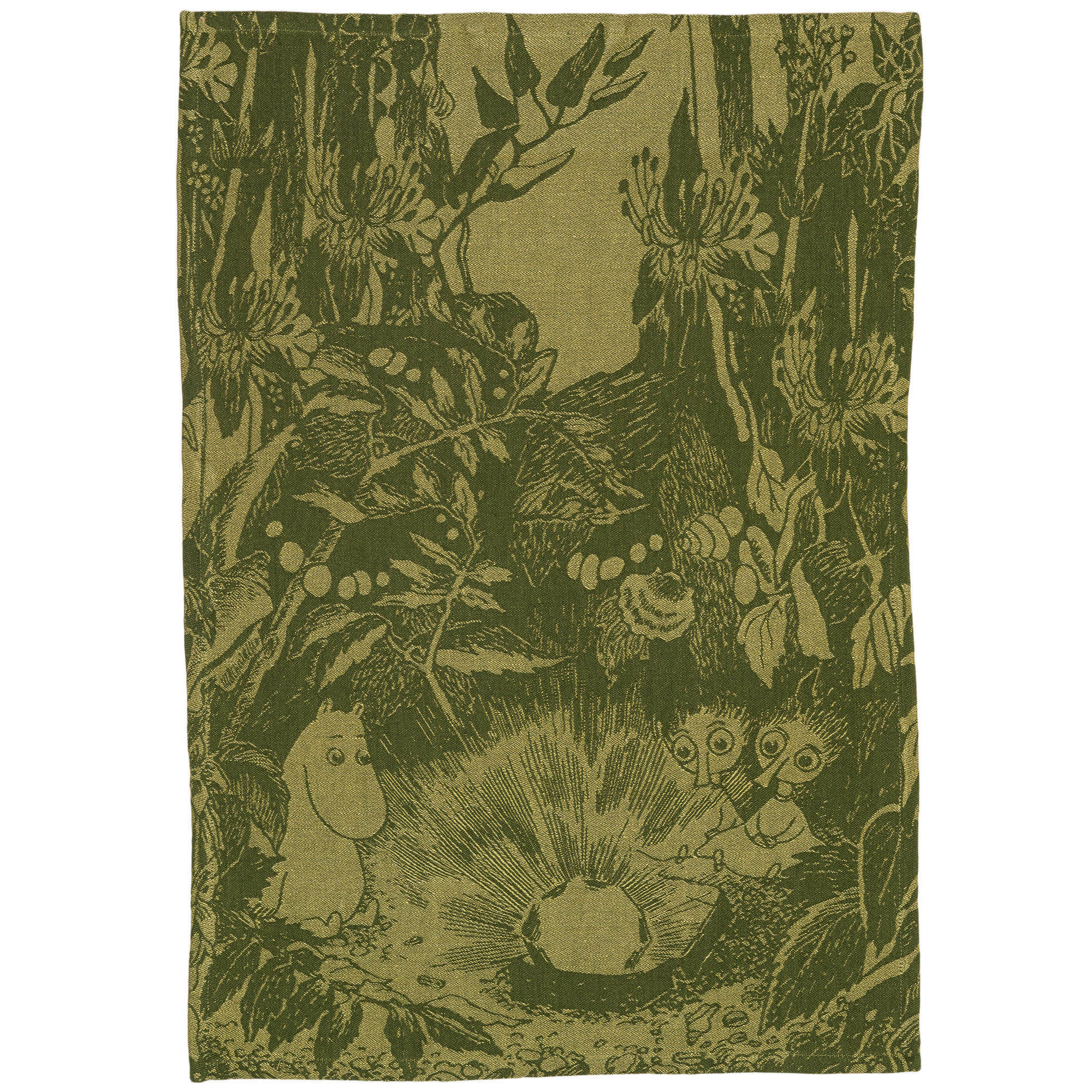Moomin arabia Mystikens skog kökshandduk 45 × 65 cm, grön