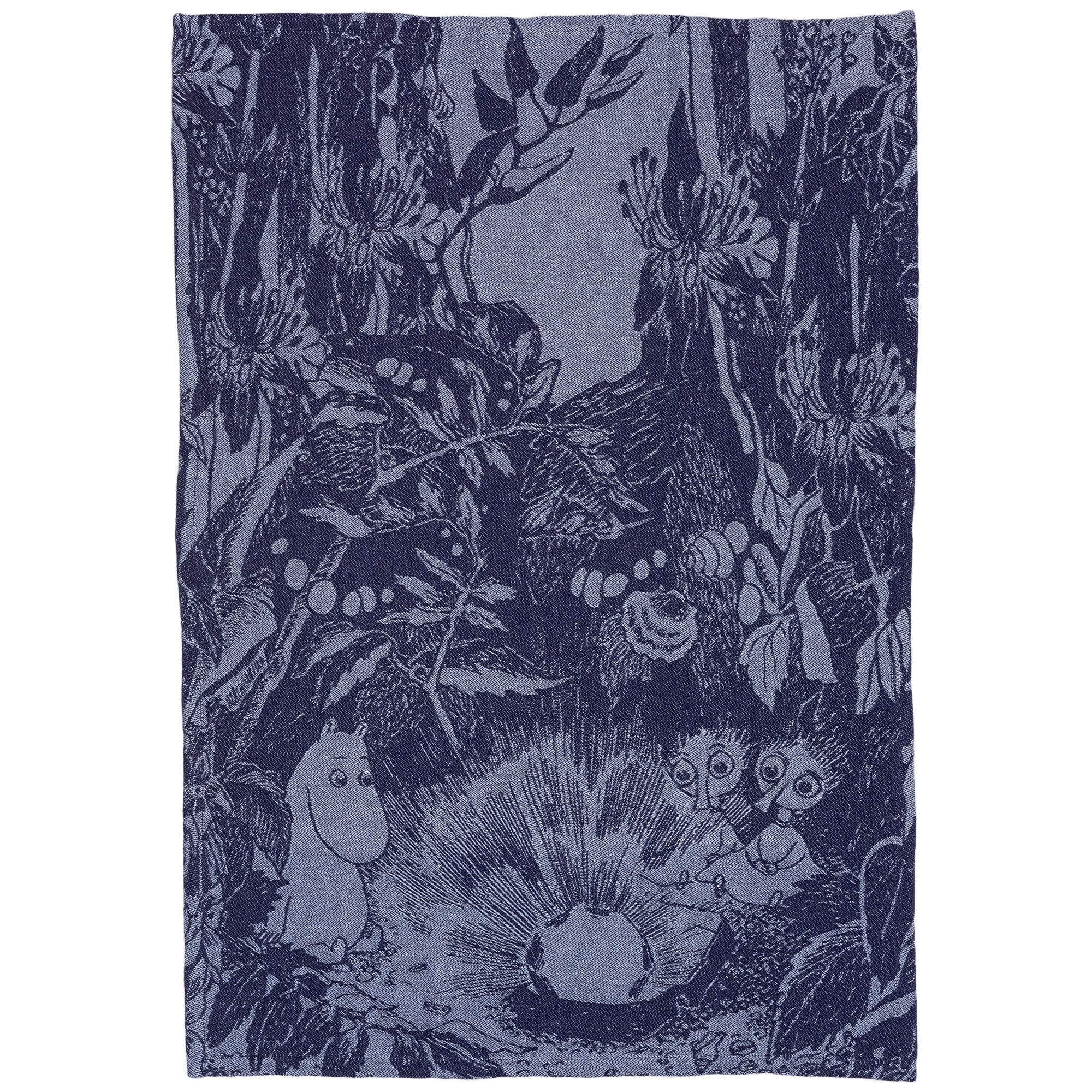 Moomin arabia Mystikens skog kökshandduk 45 × 65 cm, blå