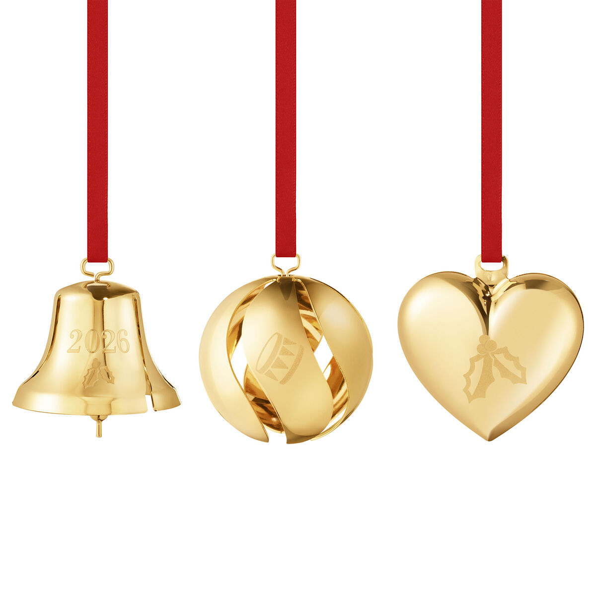 Classic Christmas 2026 prydnadsset, guld