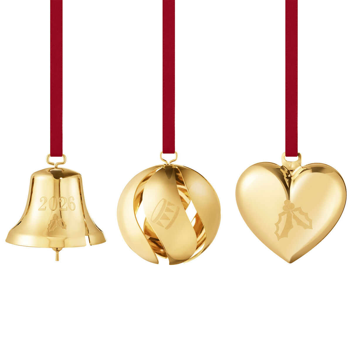 Classic Christmas 2026 prydnadsset, guld