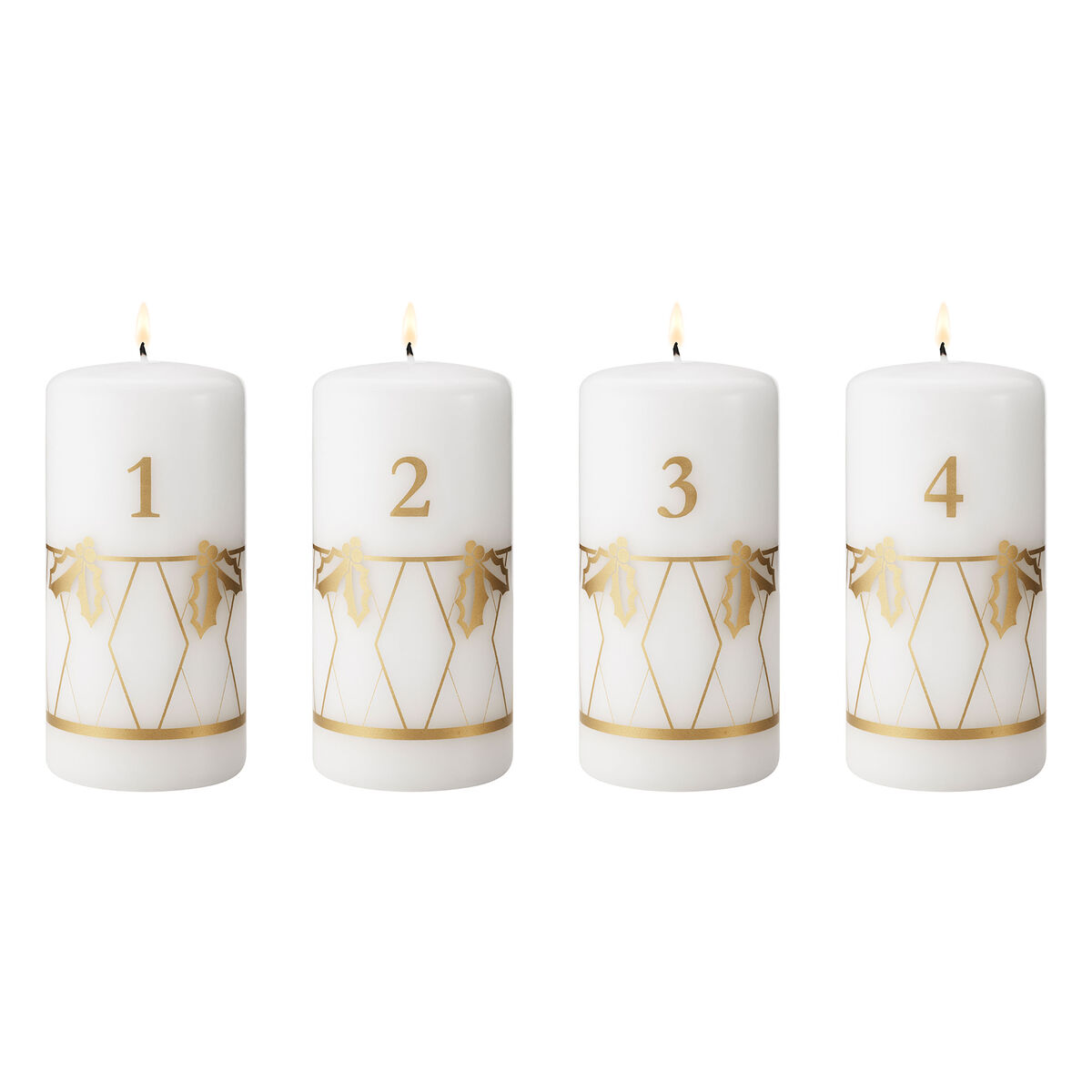 Classic Christmas 2026 adventsljus 4 st, guld