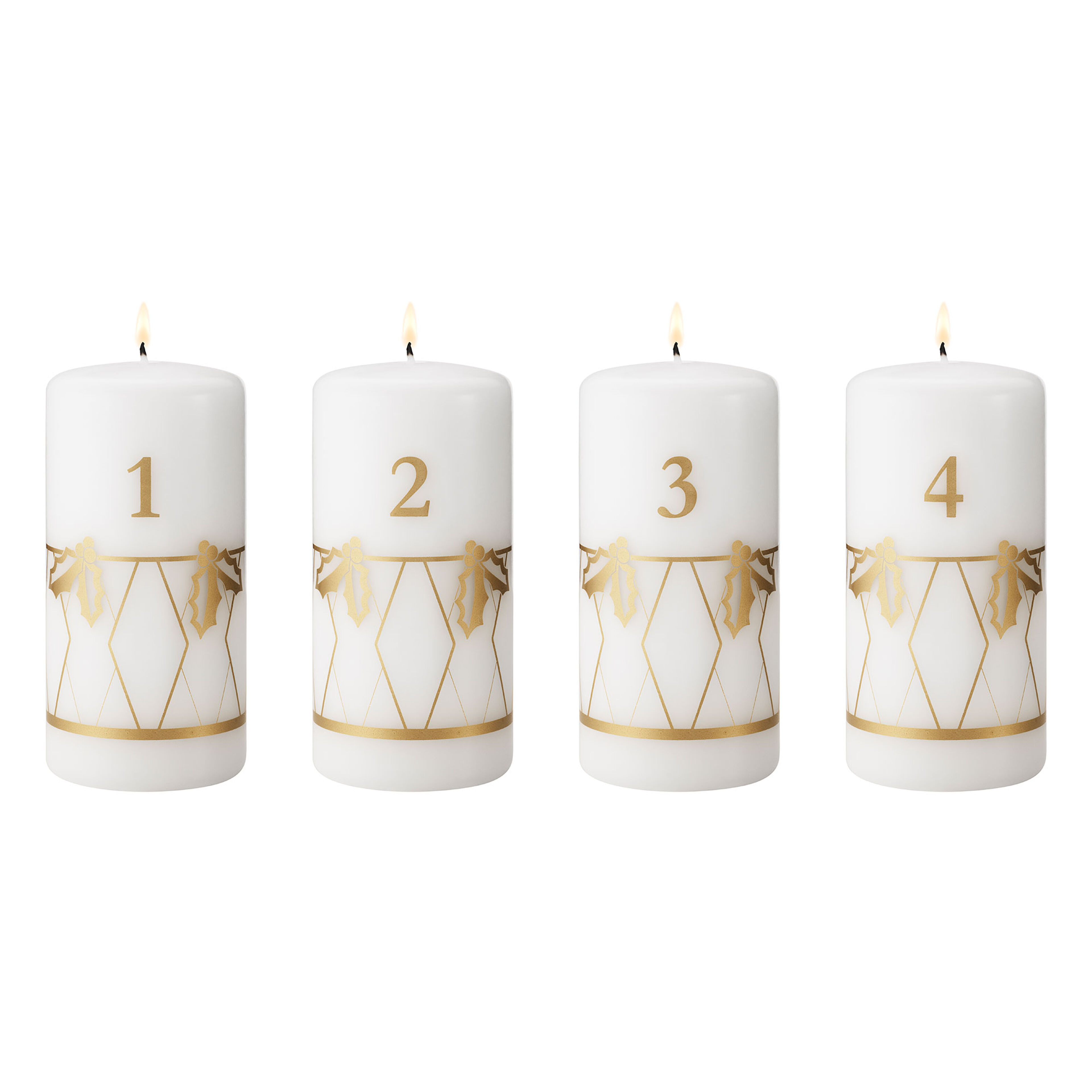 Classic Christmas 2026 adventsljus 4 st, guld