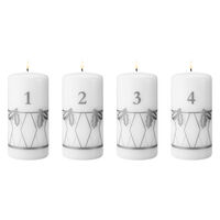 Classic Christmas 2026 adventsljus 4 st, silver
