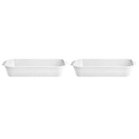 Plissé ugnsformar 35 × 19 centimeter 2-pack, vit