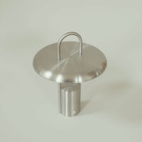 Pier bärbar LED-lampa 25 cm, borstat stål