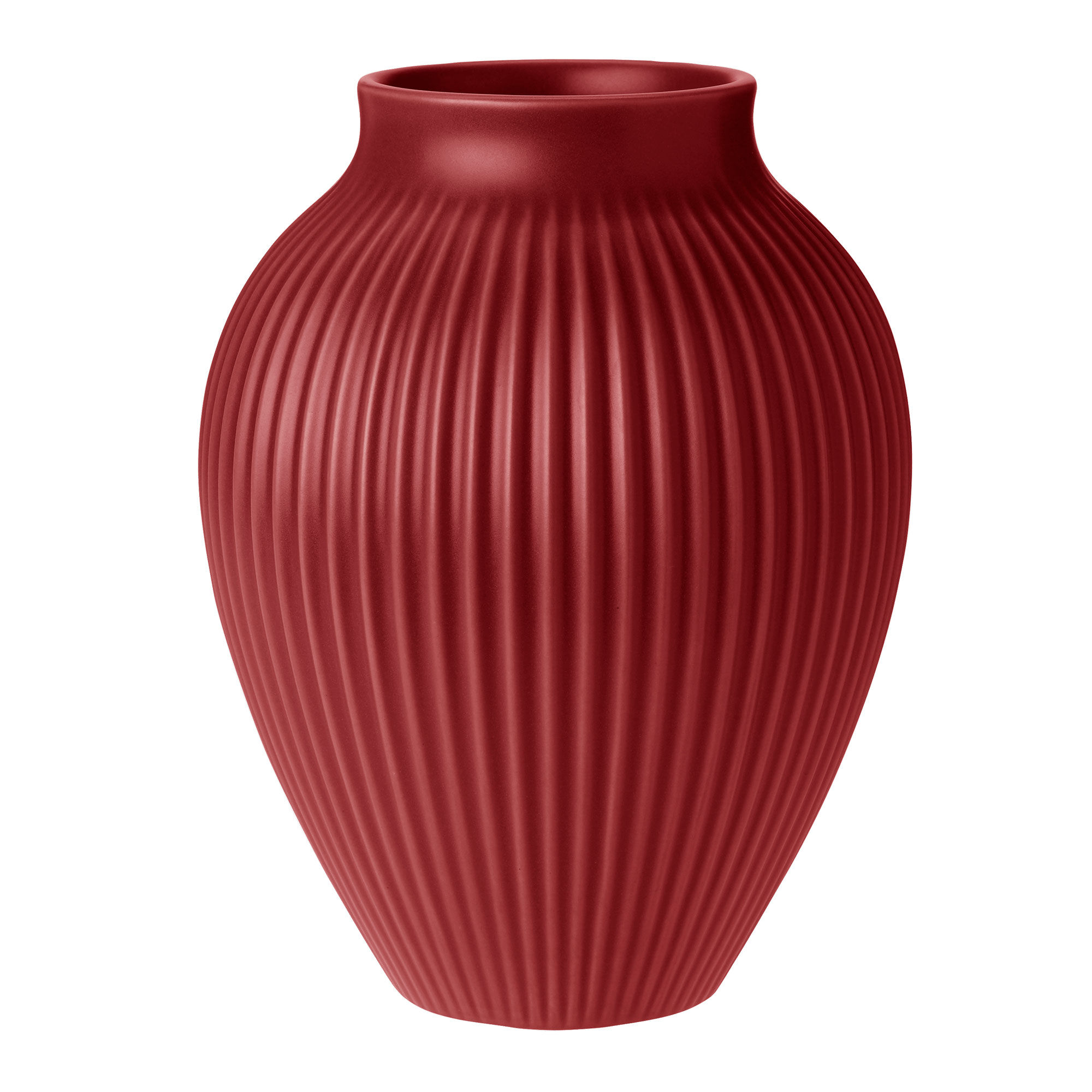 Knabstrup vase 20 cm, ripple soft cherry