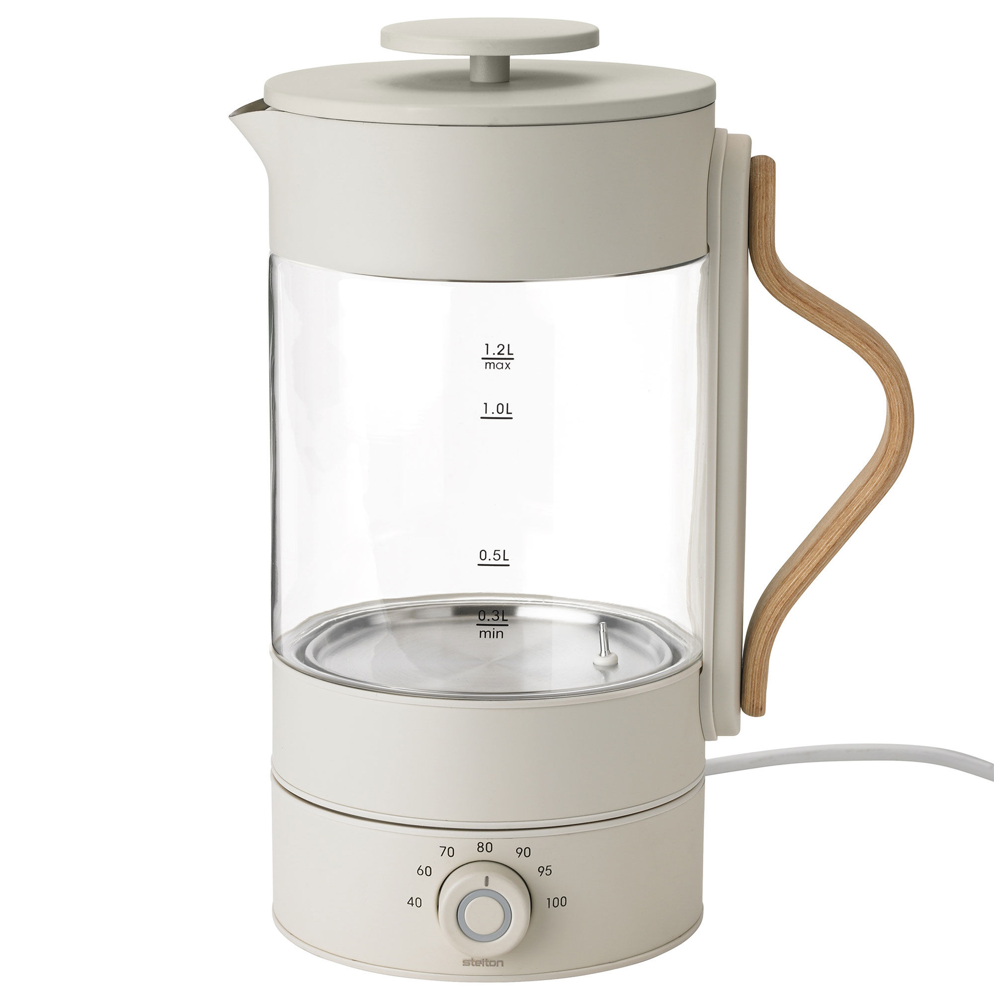 Stelton Emma elkedel 1,2 liter, klar/sand