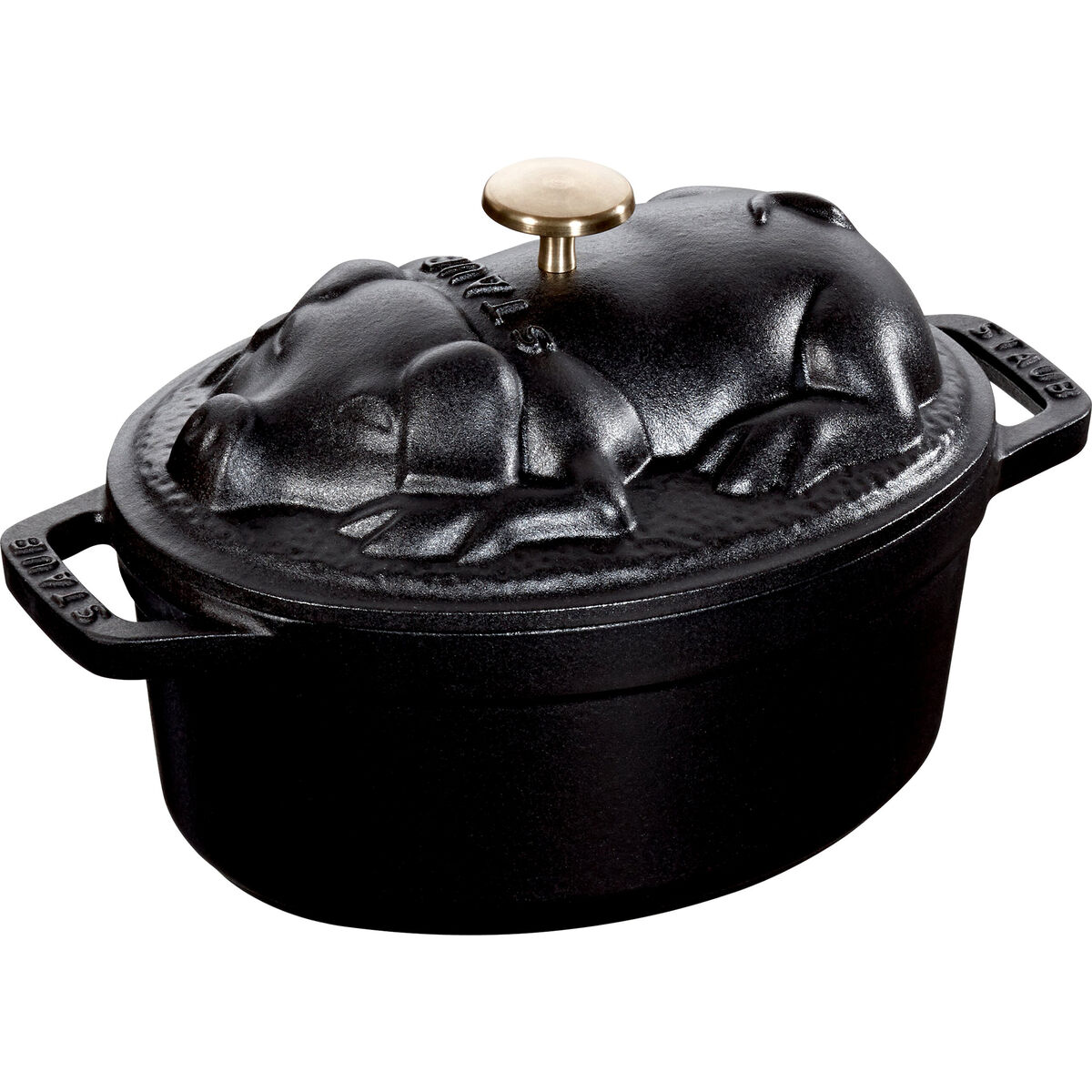 La Cocotte gjutjärnsgryta 17 cm med grislock, svart