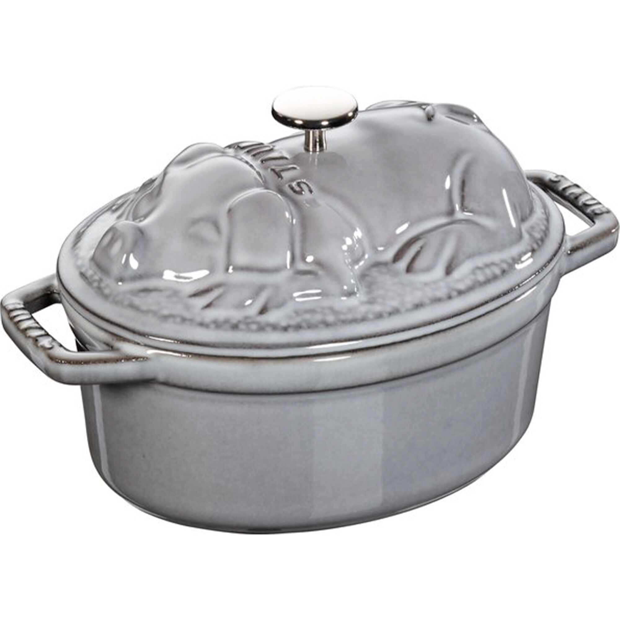 Staub La Cocotte støbejernsgryde 17 cm med griselåg, grafitgrå