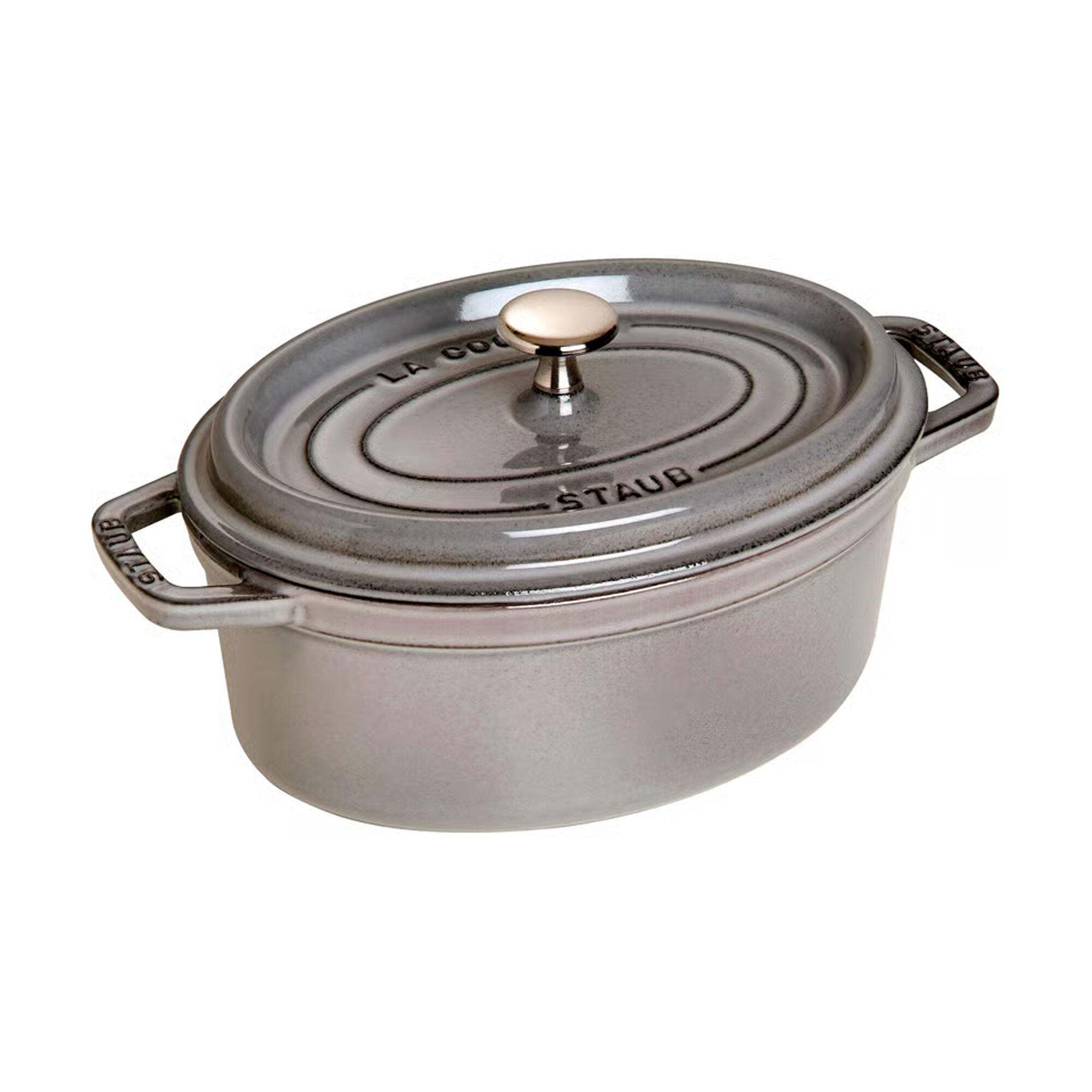 Staub La Cocotte oval støbejernsgryde 23 cm / 2,35 liter, grafitgrå